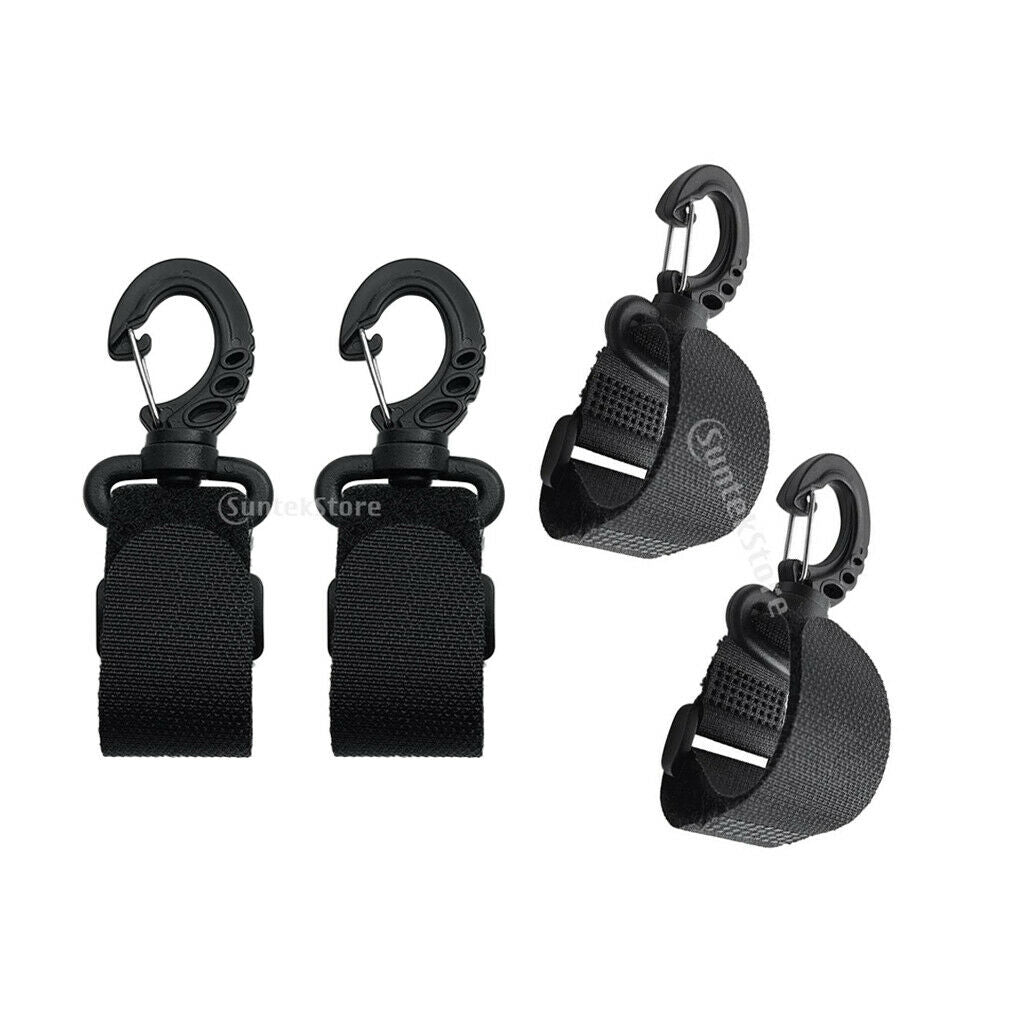 4pcs Kayak Paddle Clip Canoe Paddle Oar Strap Webbing Fishing Rod Holder