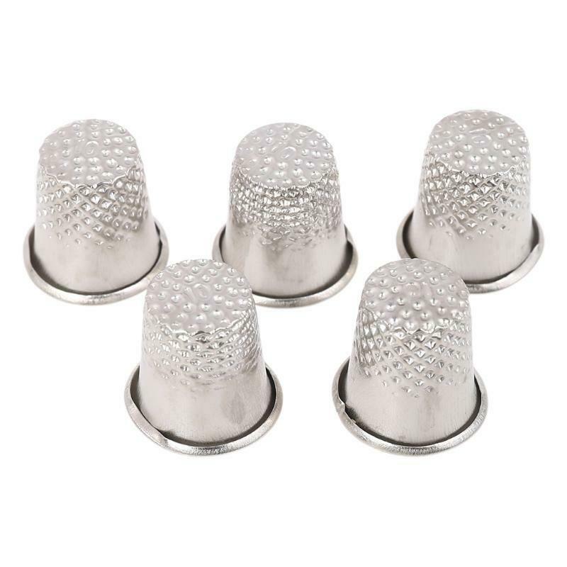 22pcs/set Finger Thimbles Metal Shield Protector Pin Needles Ring Hand Sewing