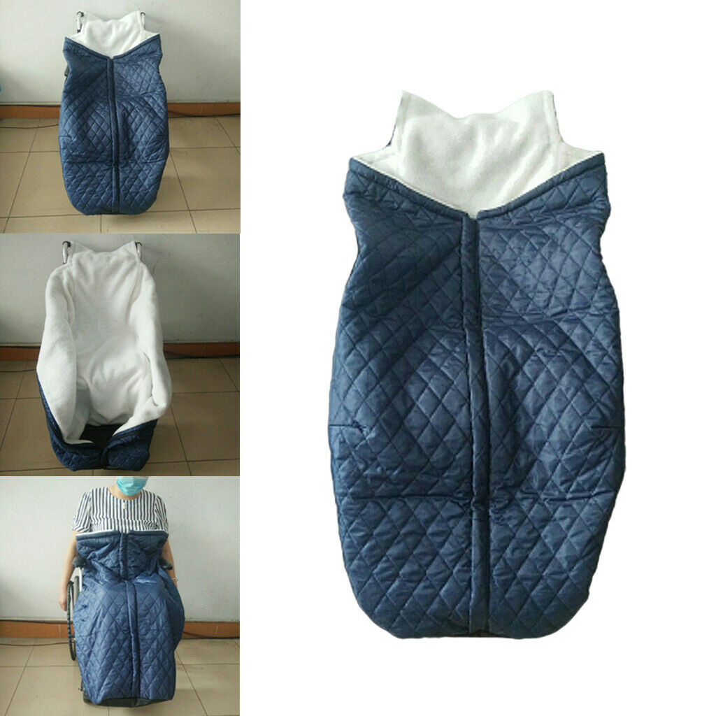 Plush Fleece Lining Wheelchair Warmer Cover Blanket Winter Windproof Elderly