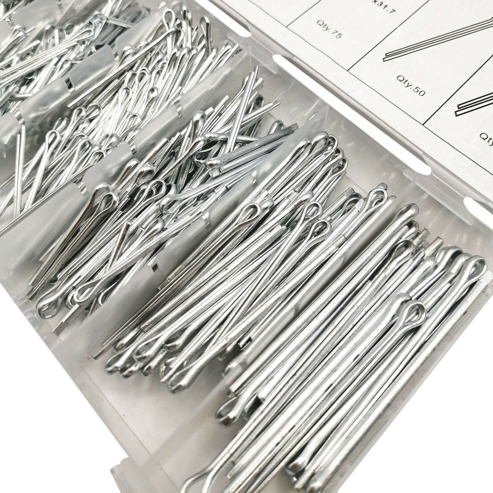 555Pcs 6 Sizes Cotter Pin Assortment Kit Corrosion-resistant