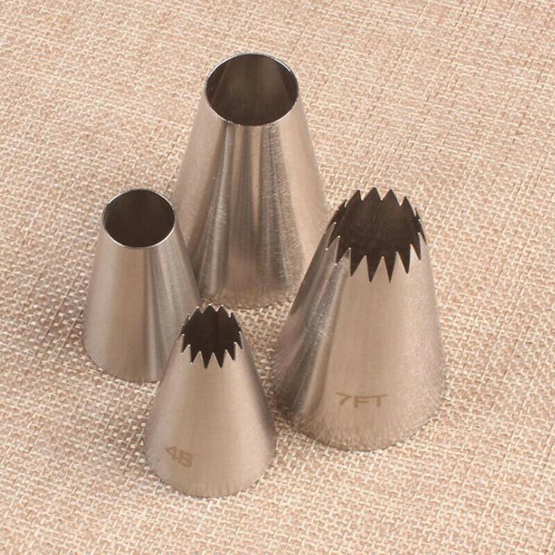 4PCs Cookies Mold Tube Icing Piping Nozzles For Decrating Cakes Dessert D.l8