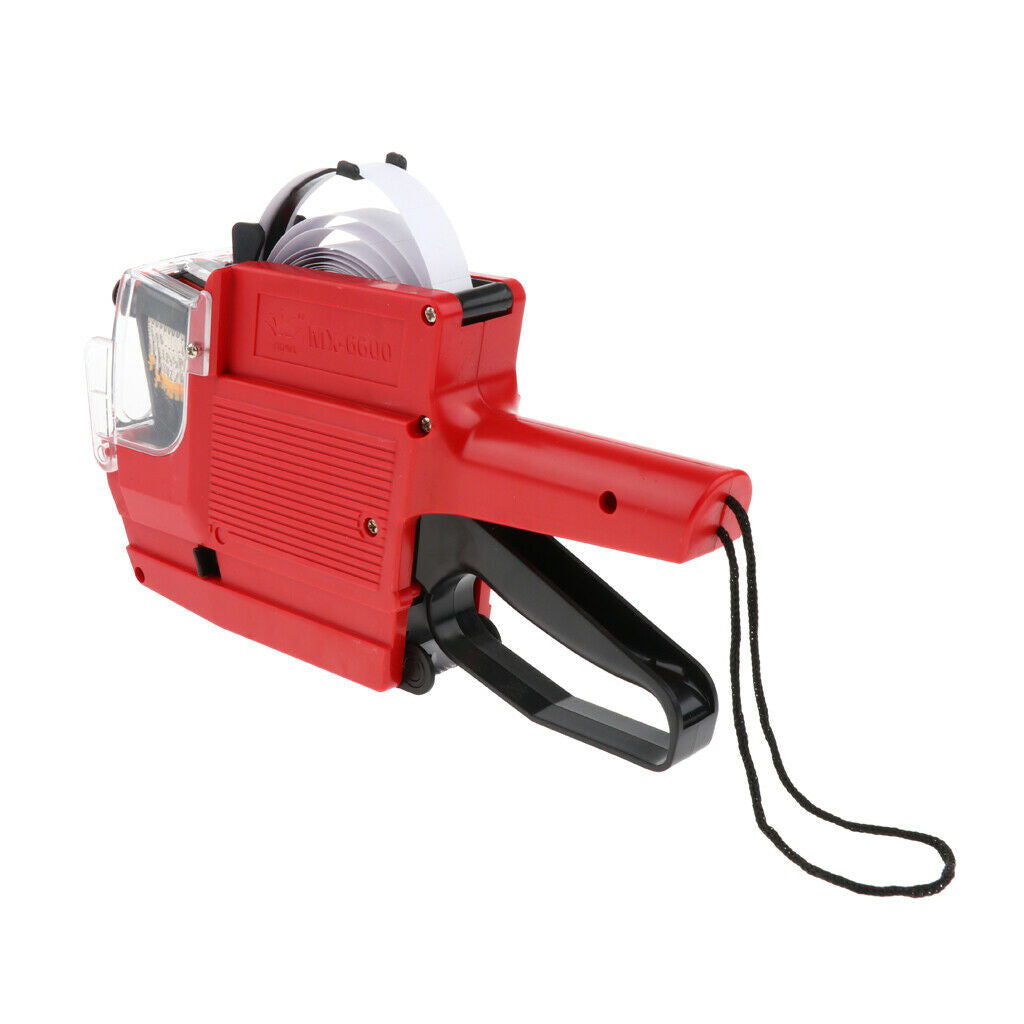 MX-6600 10 Digits 2 Lines Price Tag Gun Price Labeller Clearly Quickly, Red