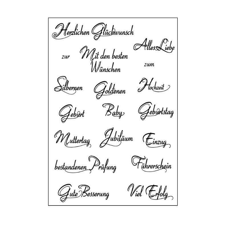 German Letters DIY Silicone Clear Stamp Cling Seal Scrapbook Embossing Album
