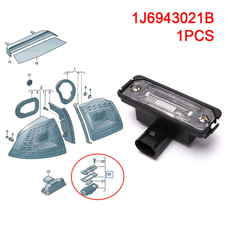 1PCS License Plate Light Lamp 1J6943021B For Beetle GOLF MK4LDUKBKUK SJ