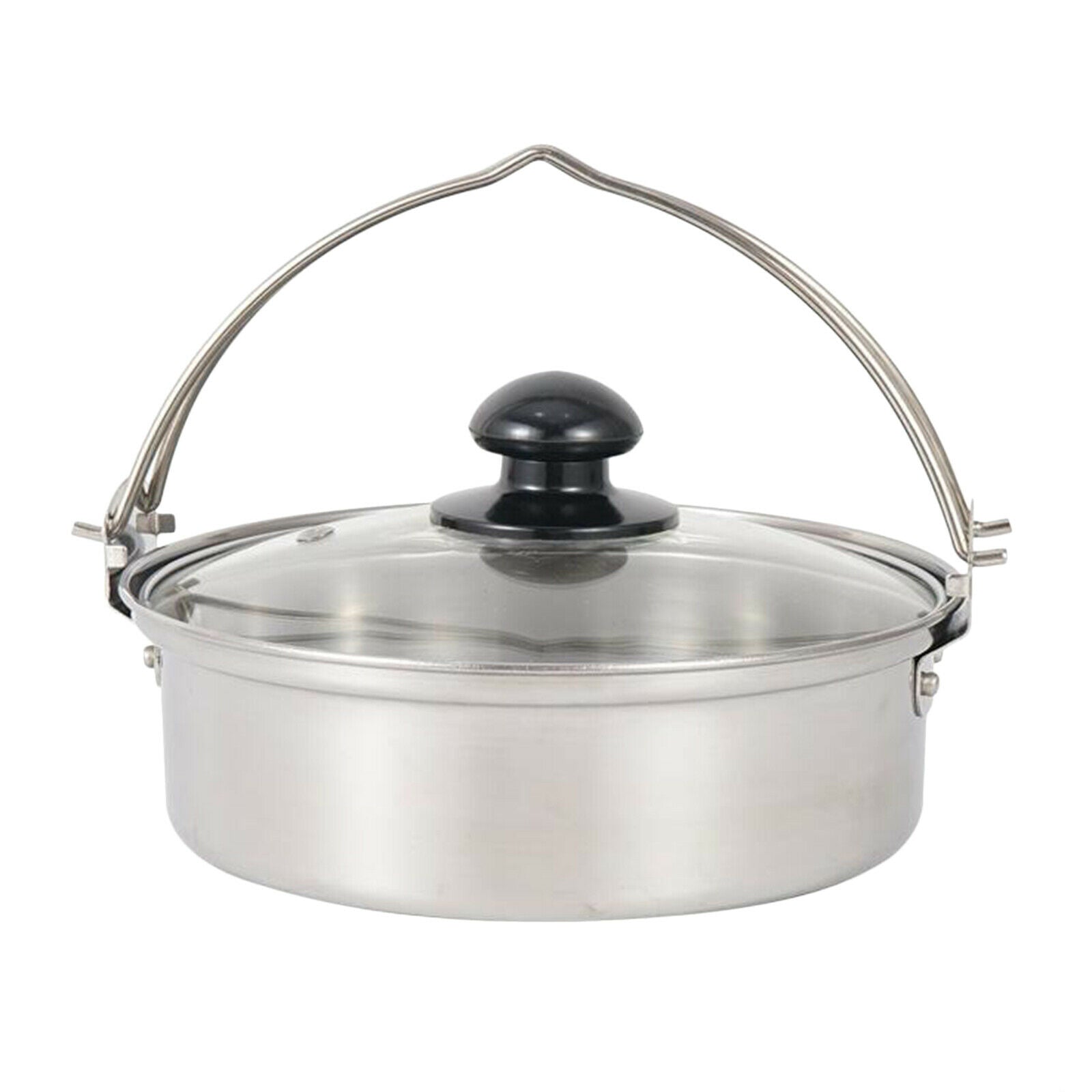 Stainless Steel Sauce Pan Stock Pot With Glass Lid Korean Noodle Pot Camping