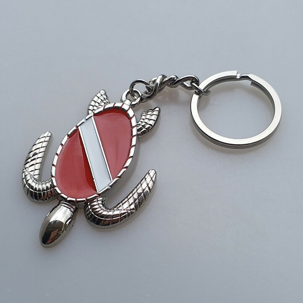 Zinc Alloy Sea Turtle Keychain Key Chain Holder with Keyring Charm Bag Tag