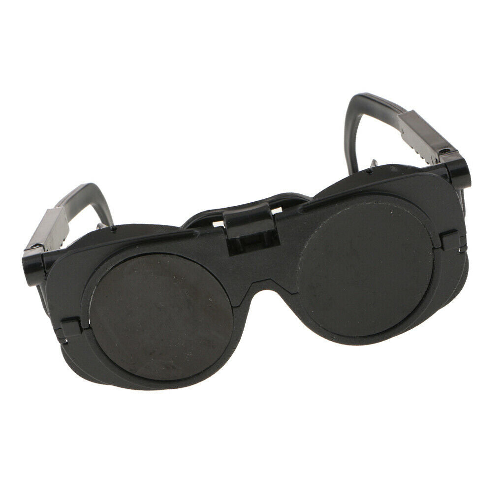 Welder Glasses Dual Lens Cutting Anti-Glare Scratch Resistant Black Lens