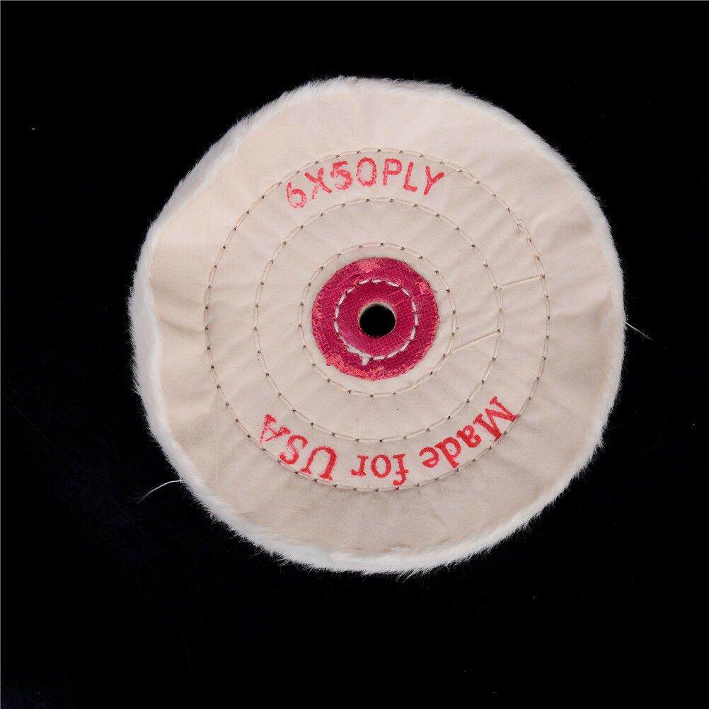 6'' Cloth Buffing Polishing Wheel 1/2" Arbor Buffer Polish Grinder Pad ToolDD