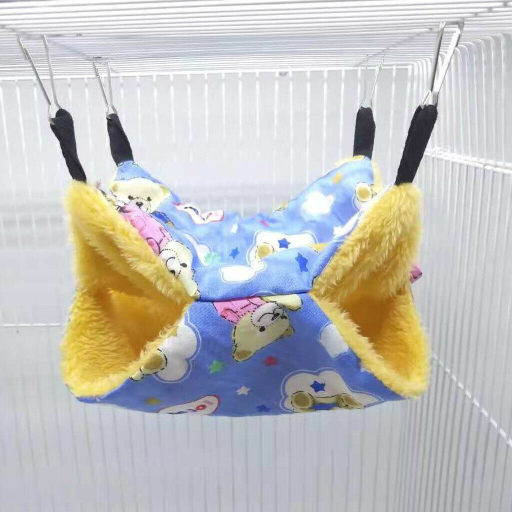 Small Animal Hammock Bed Mat Hamster Bird Cage Double Layer Hanging Bed 20cm
