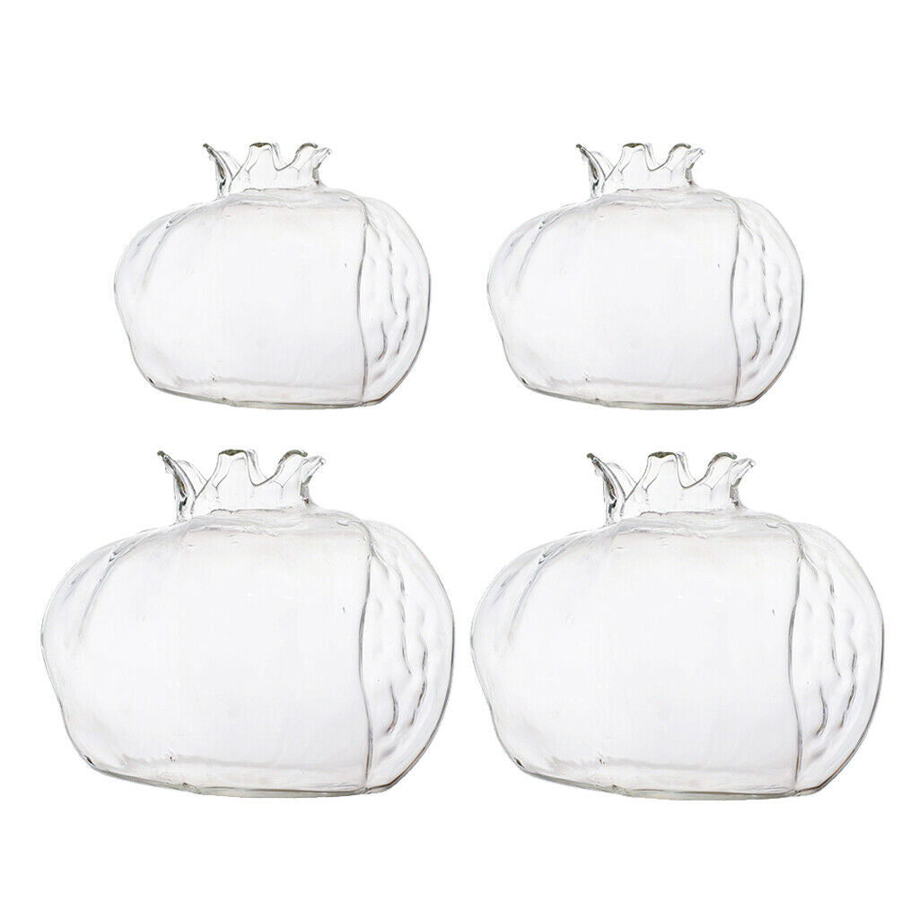 Set of 4 Flower Vase Tabletop Decorative Glass Bottles Wedding Indoor Decor