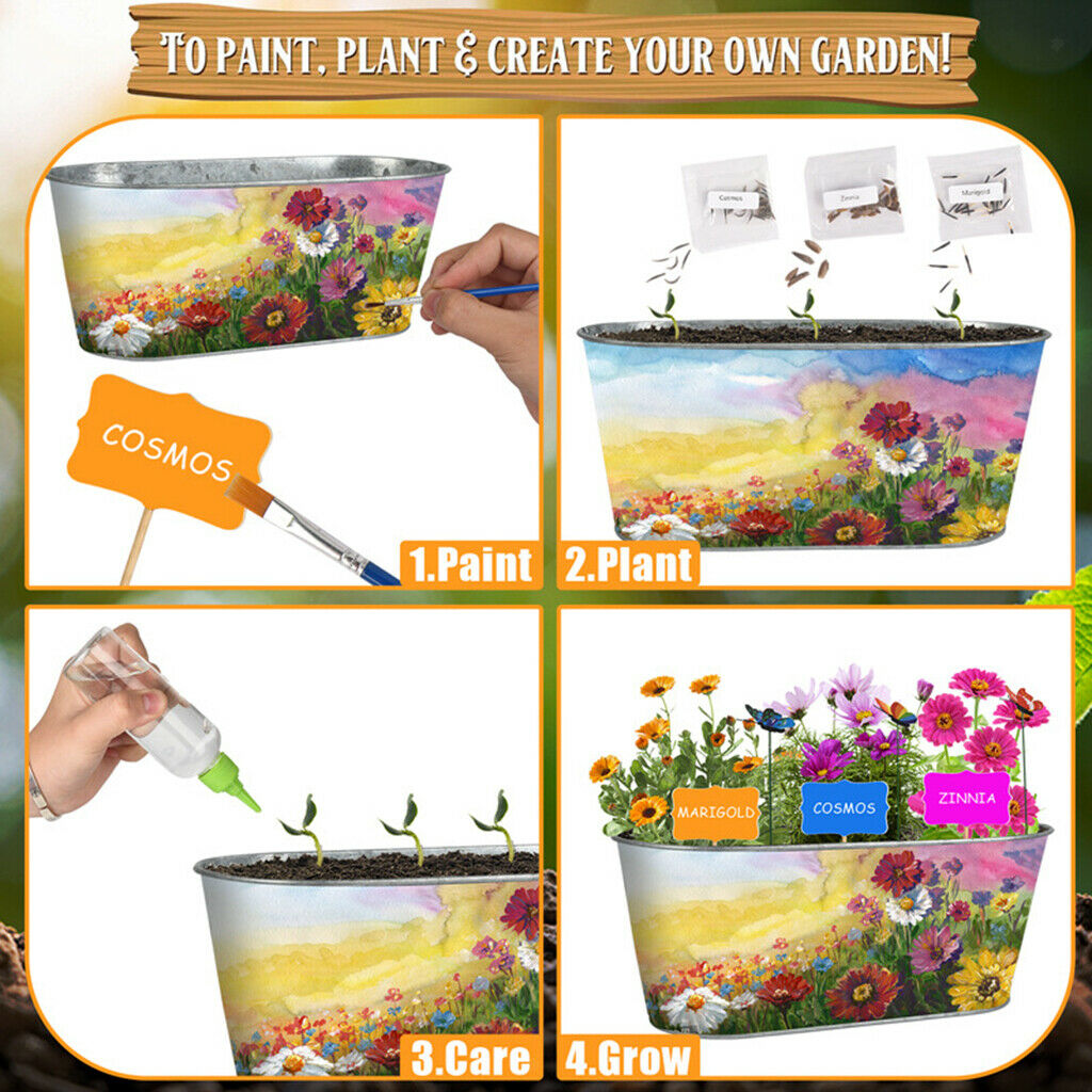 Flowers Planting Kit for Kids Gardening Set Flower Developmental Educational
