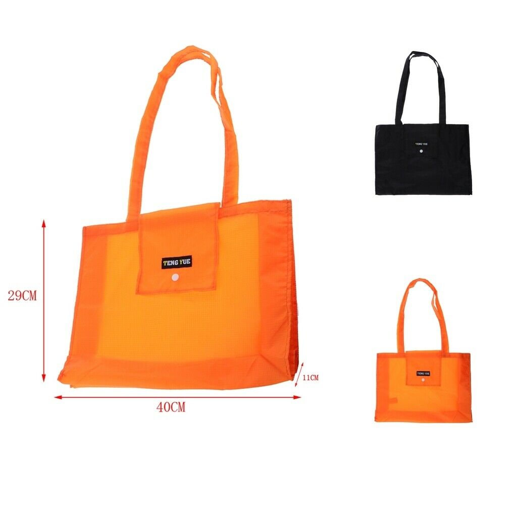 ultrathin Waterproof shopping bag large capacity Folding Tote Bag Eco Black