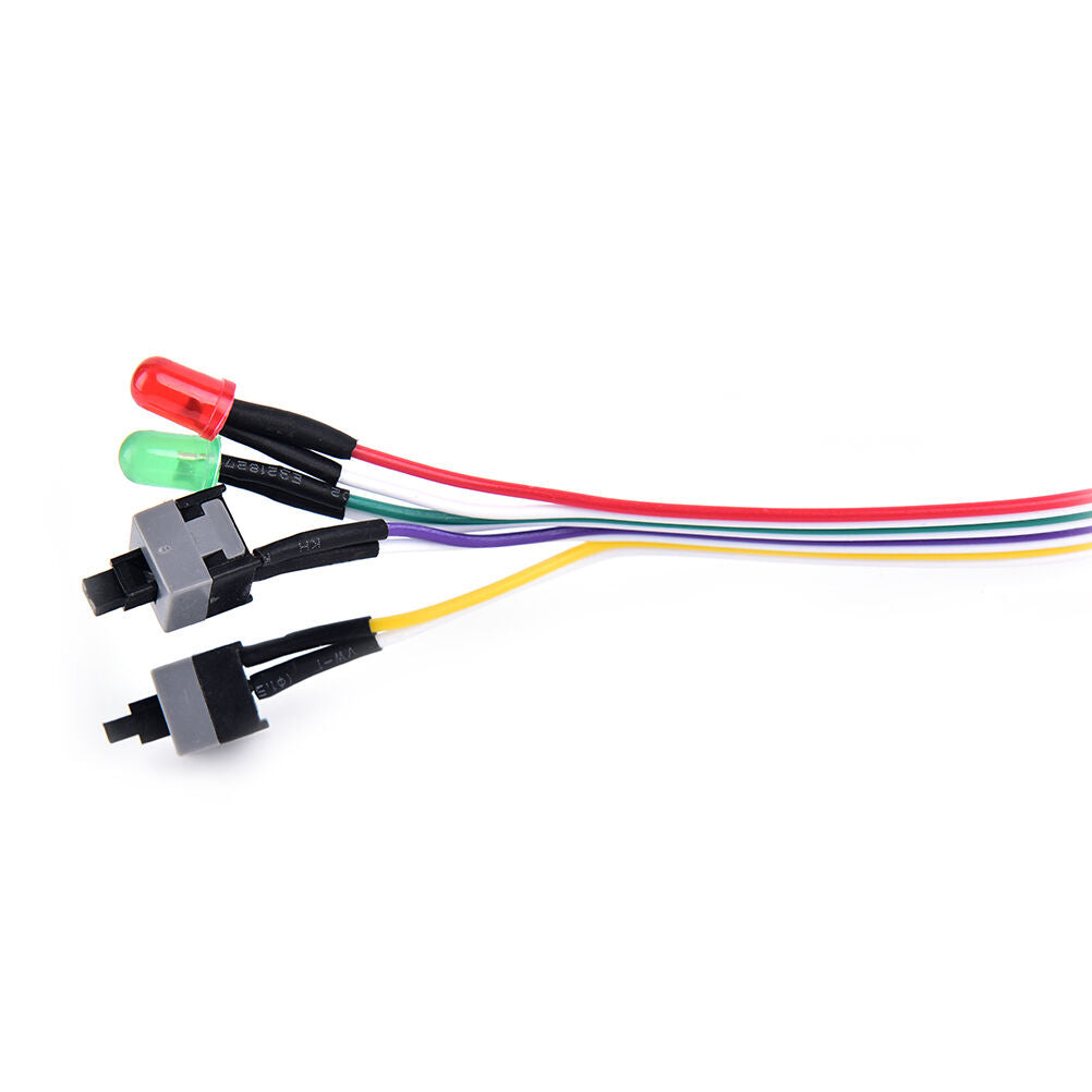 PC case red green LED lamp ATX power supply reset HDD switch lea.l8