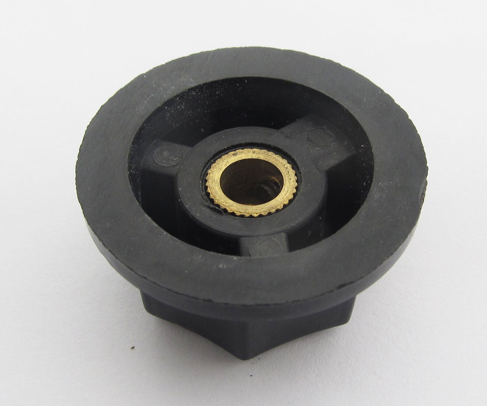 6pcs MF-B03 33.5x15mm Hex Screw Fix Pot Knobs for HAM Radio Audio Black Plastic