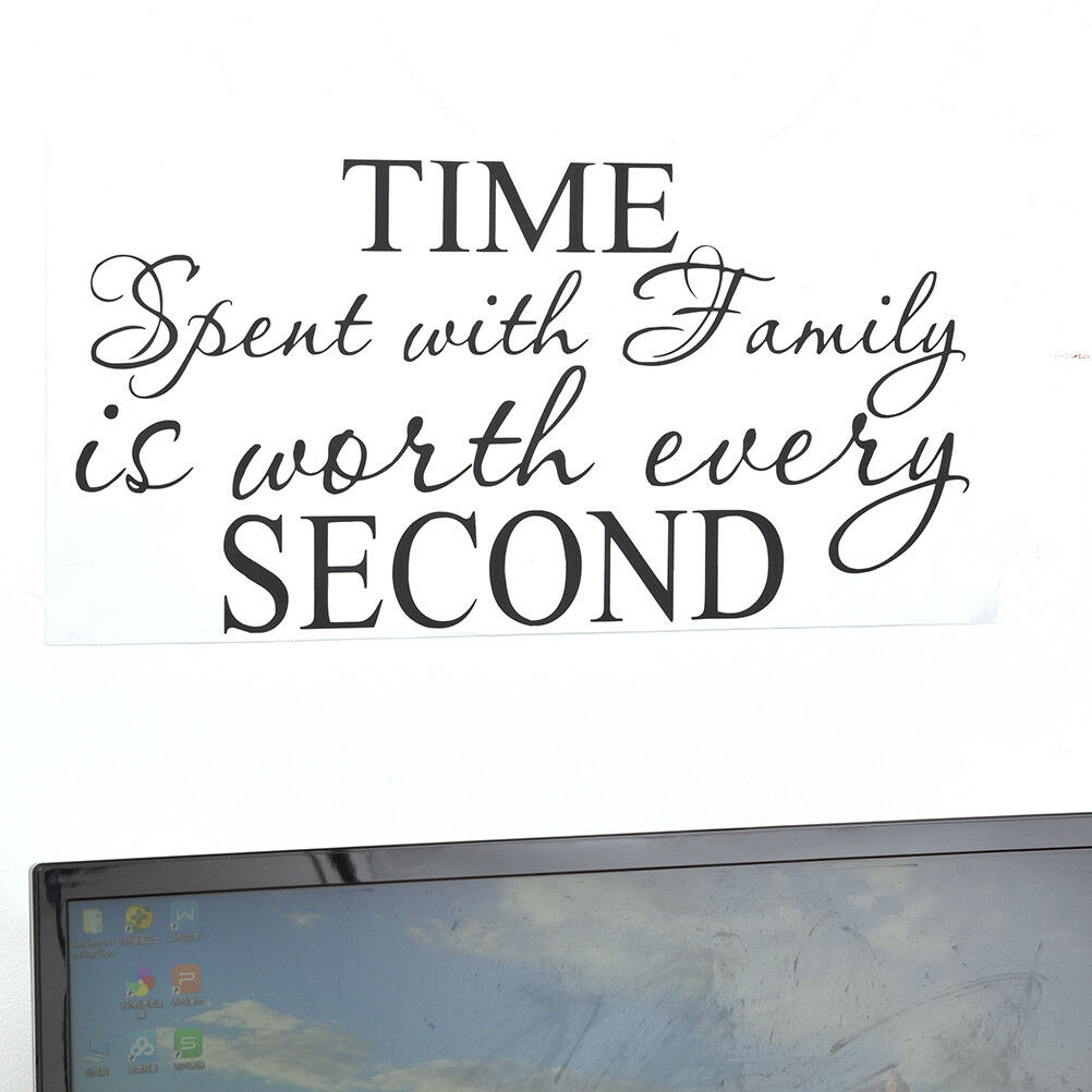 1pc time spent with family is worth every second art wall stickers home d.l8