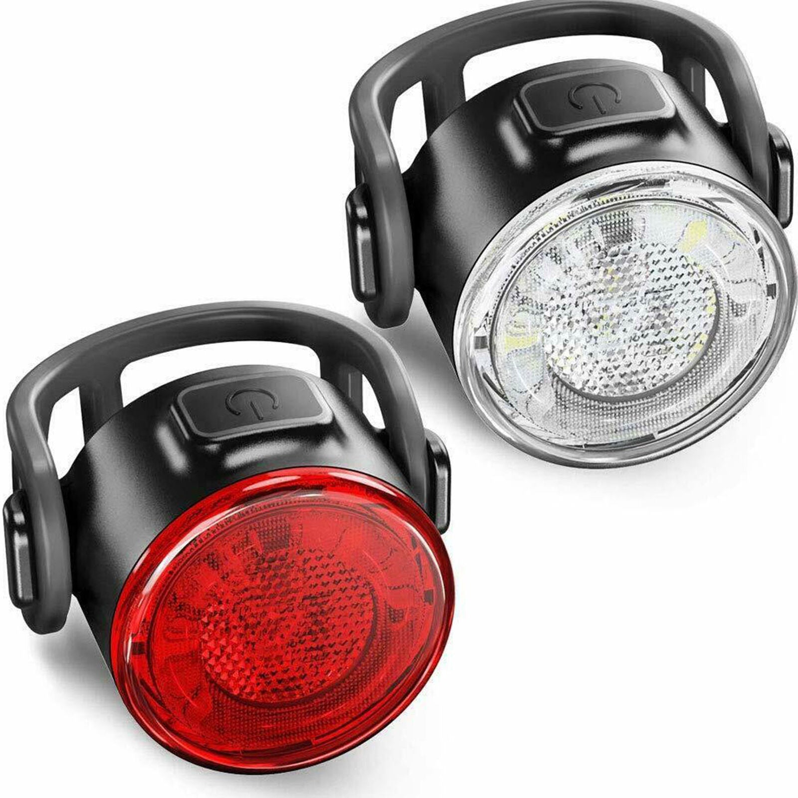 2X LED Bicycle Cycling Tail Light USB Rechargeable Bike Rear Warning Light US