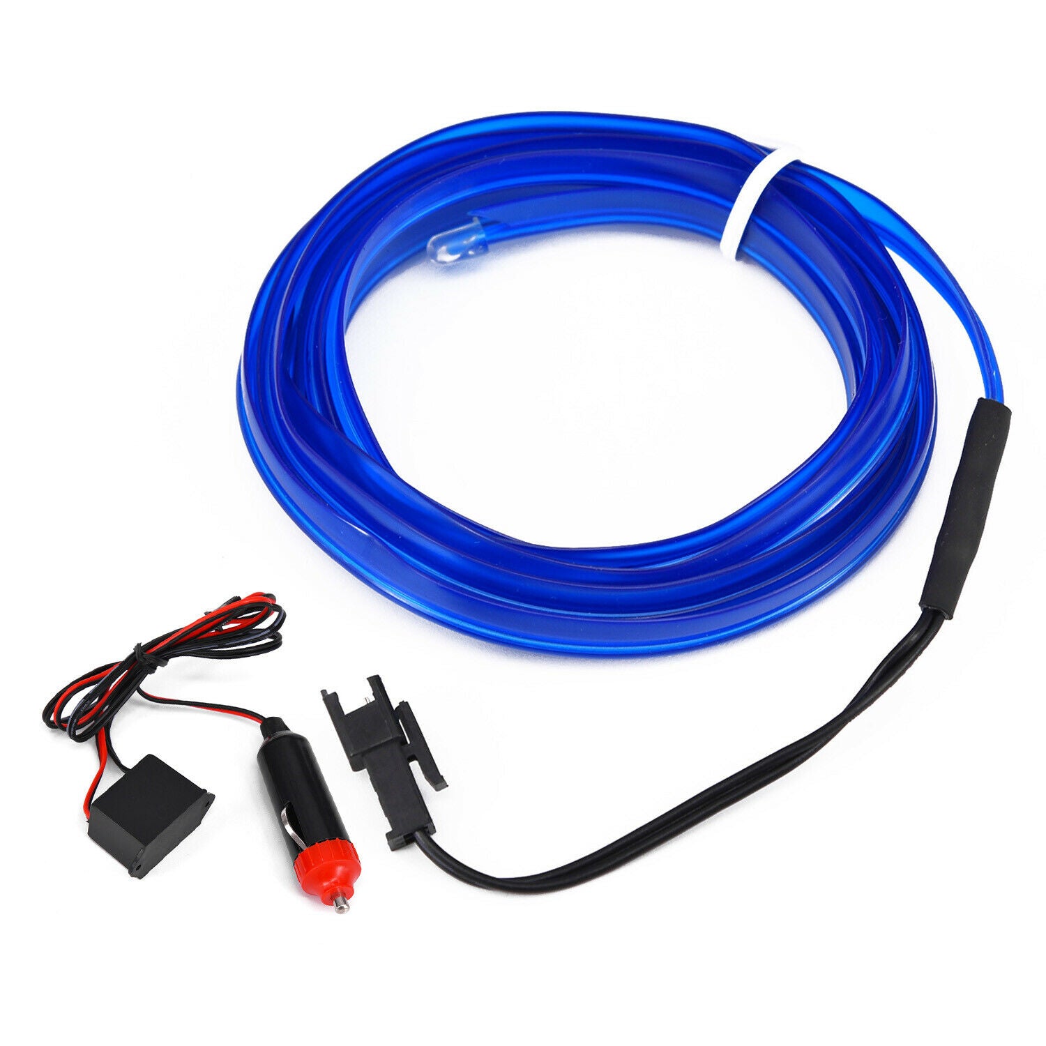 New 2M 12V Blue LED Light Glow EL Wire String Strip Rope Tube Car Interior Decor