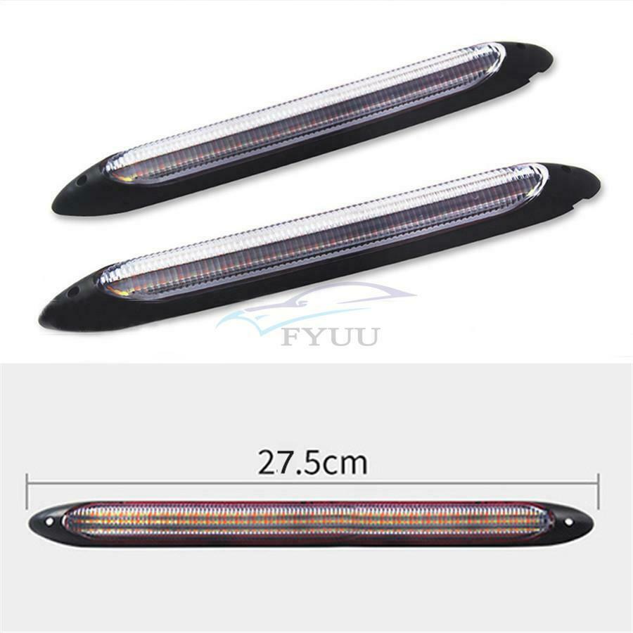 Universal Car LED Daytime Running Lights Sequential Flow Turn Signal Waterproof