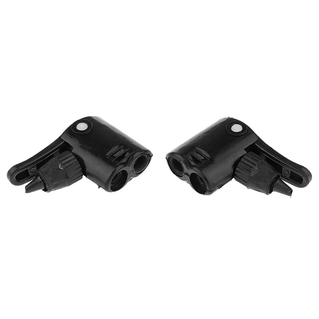 4 Bike Air Pump Nozzle Replacement Dual Head Presta Schrader Valve Tyre Tube