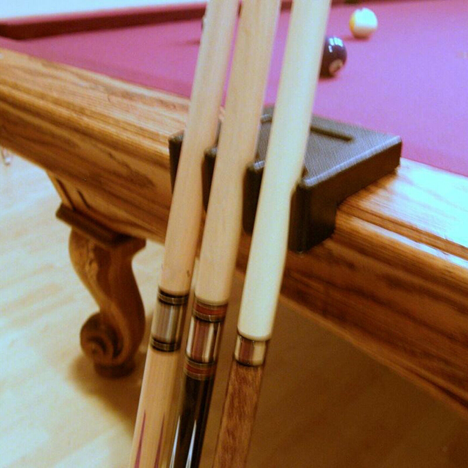 2X Portable Billiard Snooker Stick Rack Pool Cue Holder Stand for 3-Cues Rest
