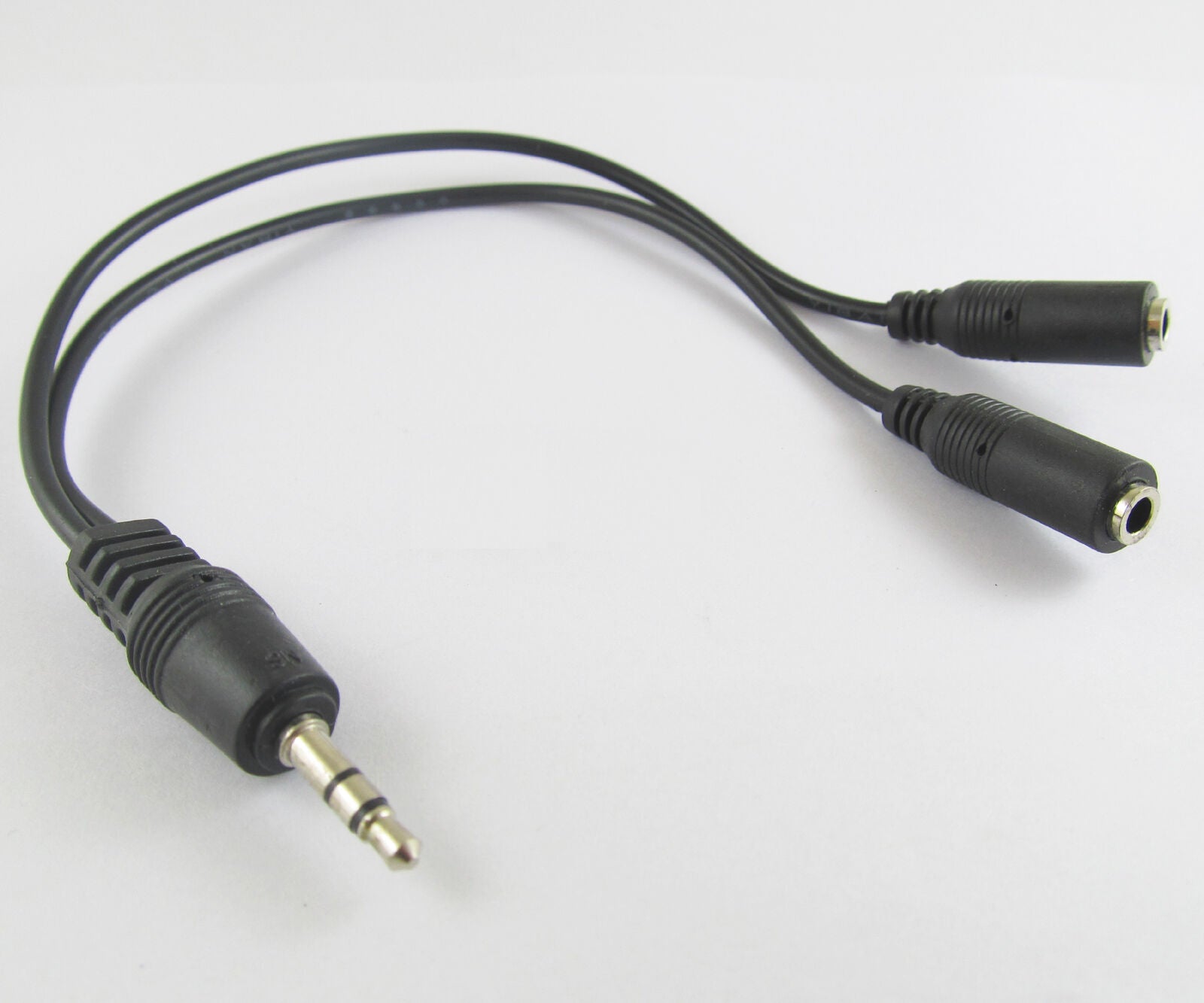 4pcs 0.25m 3.5mm 1/8" Stereo 1 Male to 2 Female AUX Y Splitter Audio Cord Cable