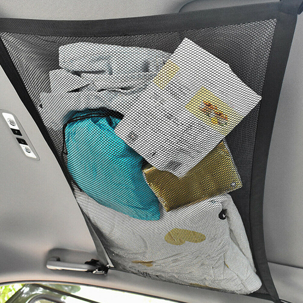 Car Auto Ceiling Storage Net Pocket 8kg Capacity Auto Interior Organizer Bag