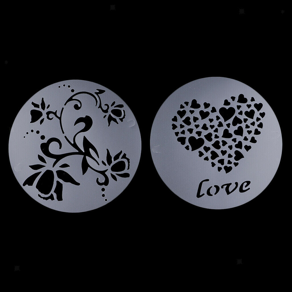 5x Cake Stencil Resuable Fondant Template DIY Mold for Bakery Restaurant Home
