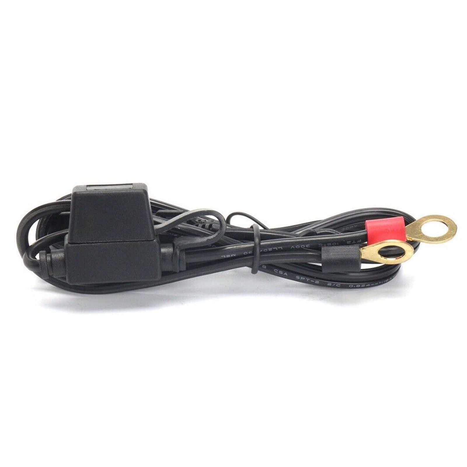 12V Motorcycle Battery Charger Terminal Ring Connector Cable Harness SAE Adapter