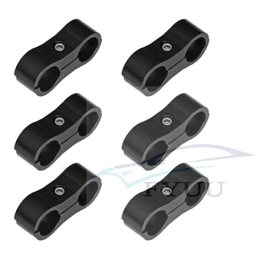 8Pcs CNC AN8 Braided Fuel Oil Hose Line Separator Clamp Fuel Oil Lines