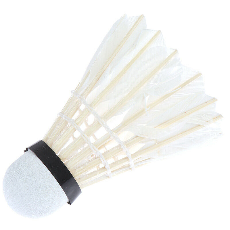 12 Pcs White Goose Feather Badminton Sport Shuttlecocks Durable Training_DD