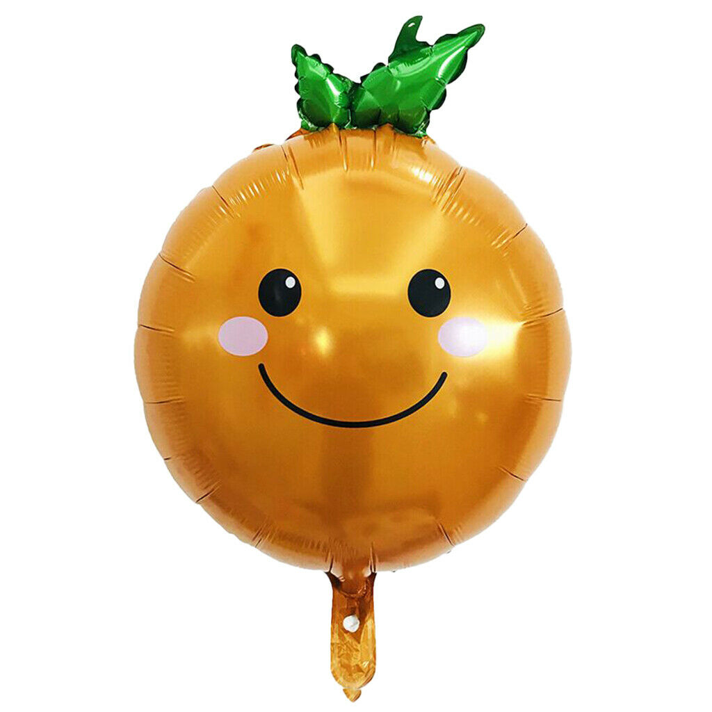 Colorful Fruit Vegetable Smile Foil Balloon Huge Pineapple Birthday Hawaii Party