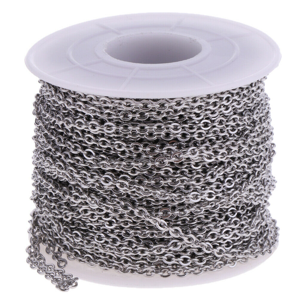 13yd Chain 2mm for Necklace Bracelet Stainless Steel Jewelry Repair Design