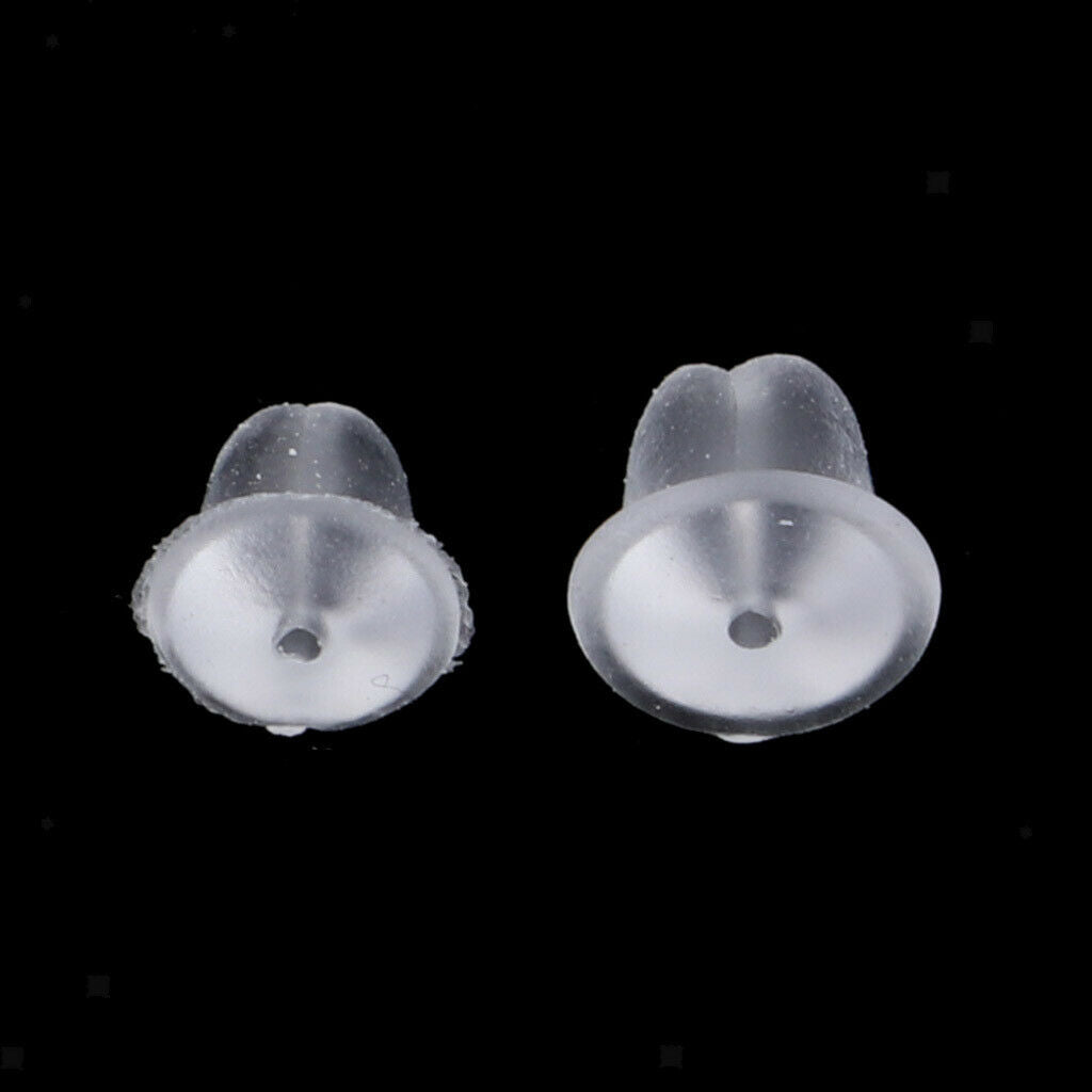 150 Pcs Silicone Earring Backs Rubber Earrings Backs Stoppers Soft Clear