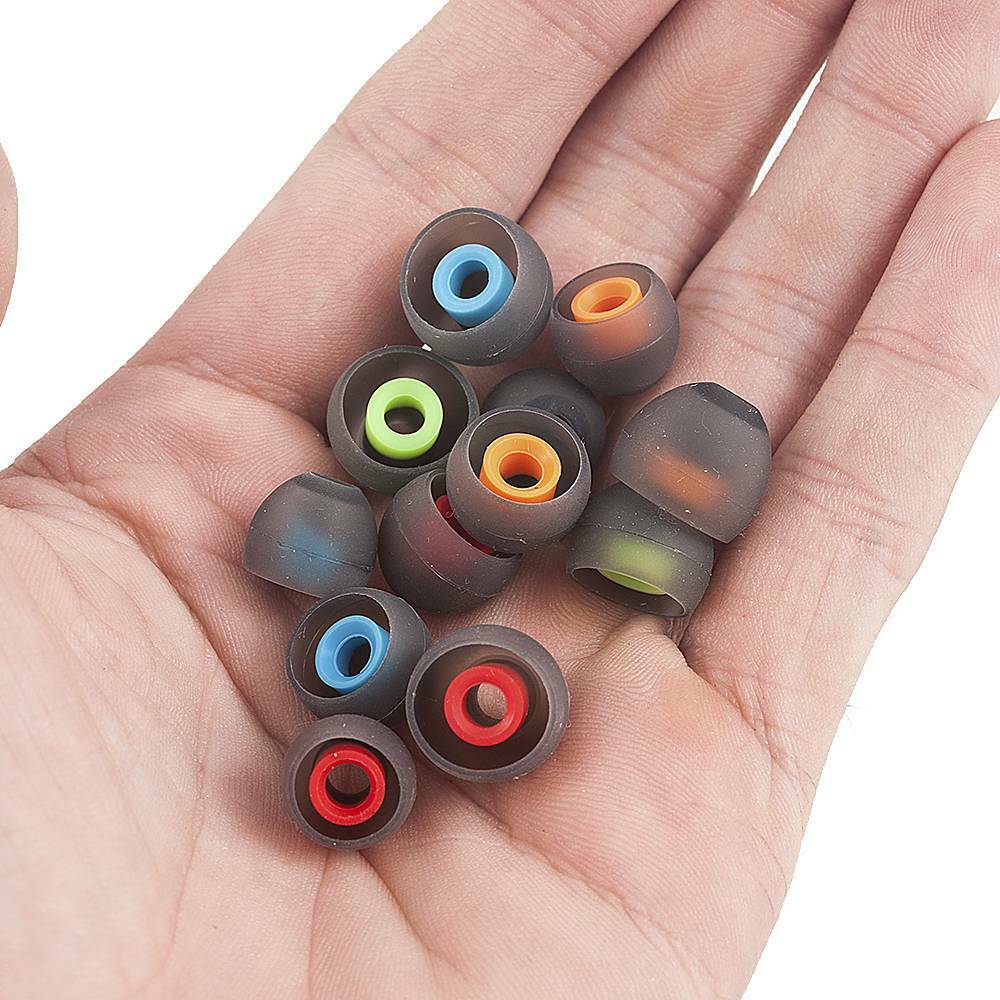 6 Pairs/12 PCS 3.8mm Soft Silicone S/M/L Earbud Tips In Ear Headphone Cover New