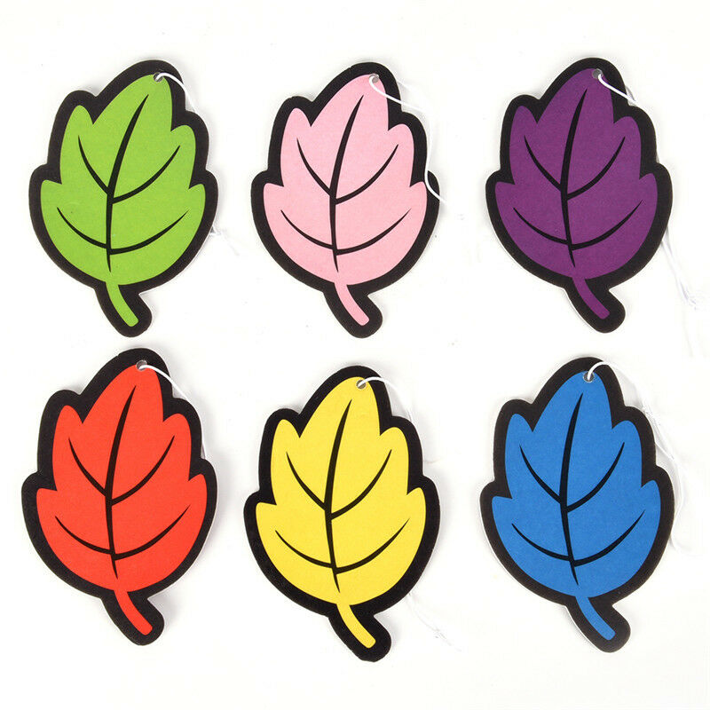 6Pcs/Lot Auto Shine Paper Hanging Car Air Freshener Vanilla perfumed Leaf  l Kt