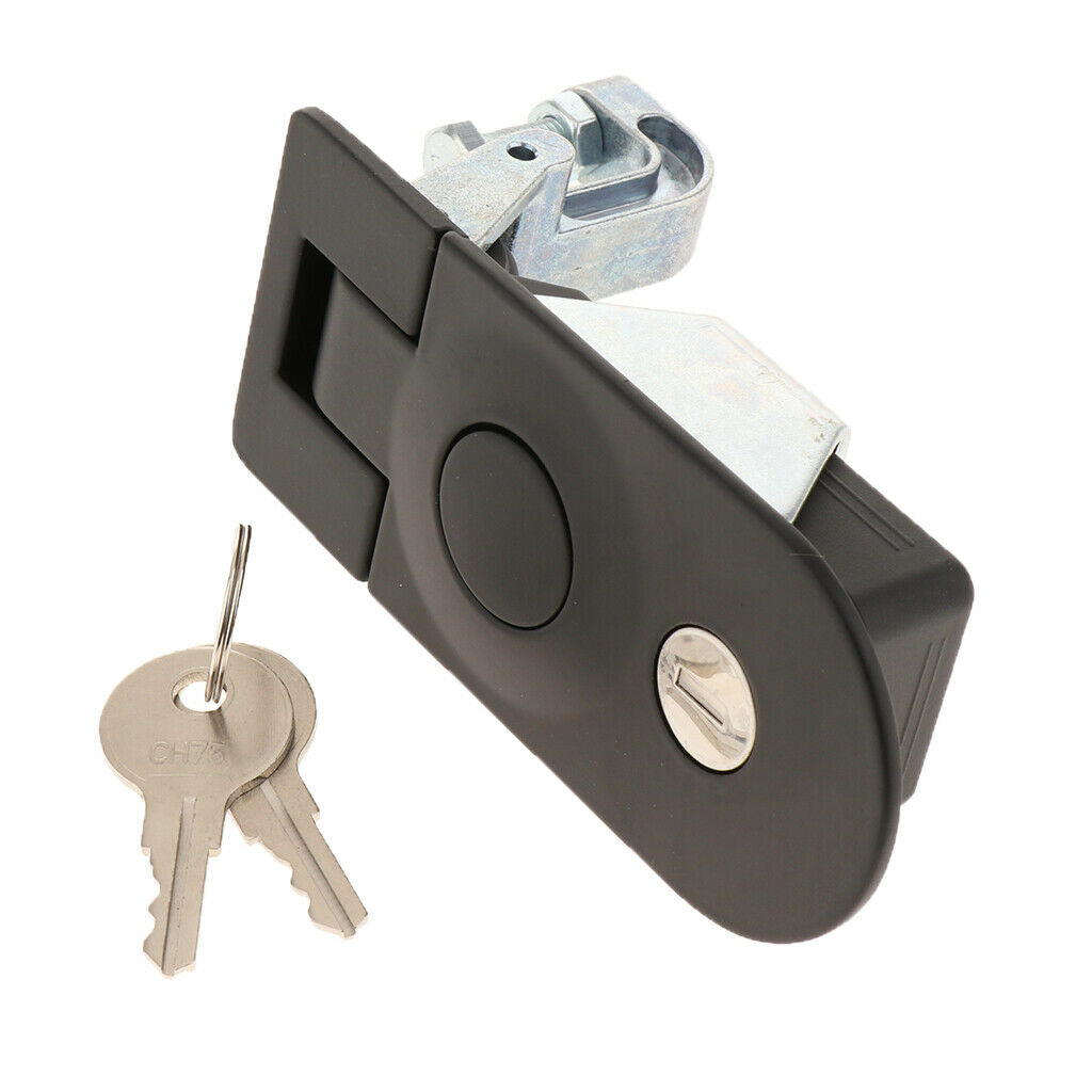 3Pcs Black Compression Latch Lock w/keys Locker Lockable For Car RV Trailer