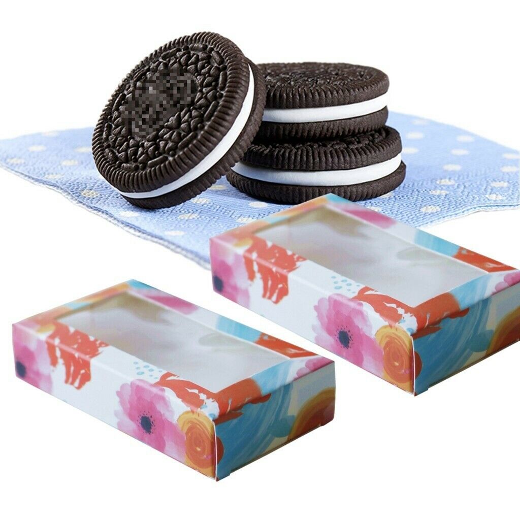 6Pieces Wedding Paper Candy Boxes Bags Trays for Snack Dessert Biscuits