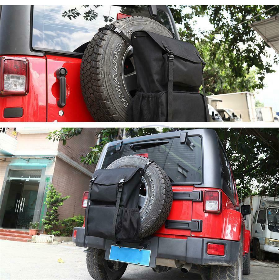 1PCS For Wrangler JK TJ JL Car Spare Tire Storage Bag Cargo Tool Storage Bag