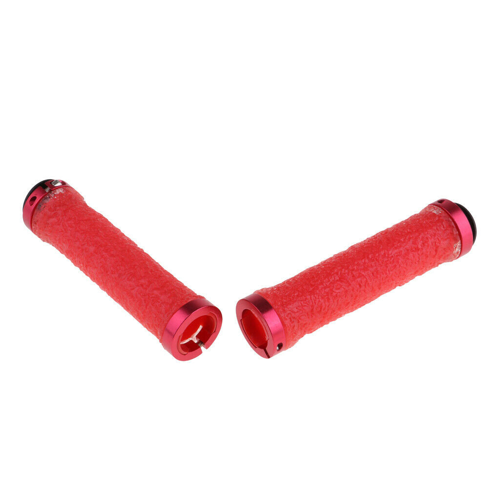 Ergonomic Mountain Bike Handlebar Grips Ends Cycling   Ends red