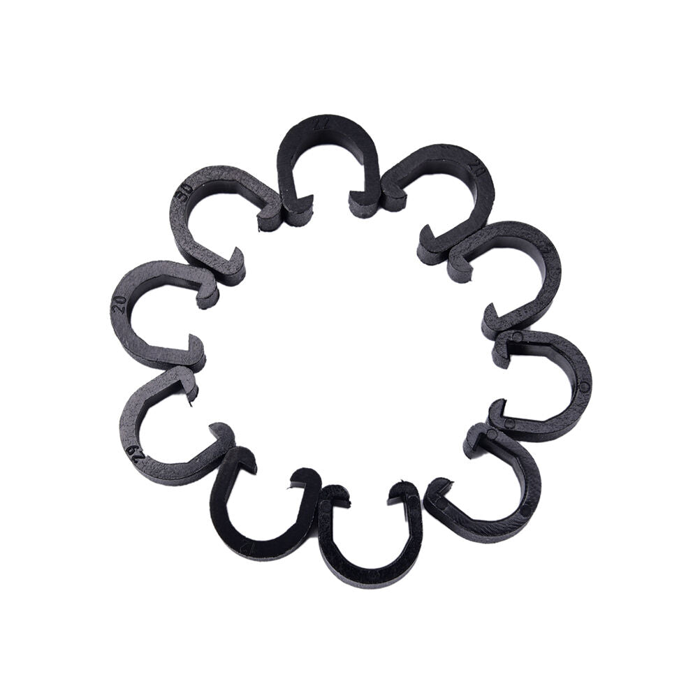 30pcs Black  Bicycle M T B C-Clips Buckle Hose Brake Gear Cable Housing G.l8