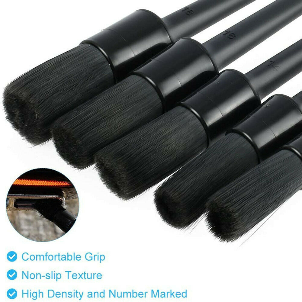 5pcs Car Detailing Brush Set Car Dashboard Accessories Air Outlet Cleaning Brush