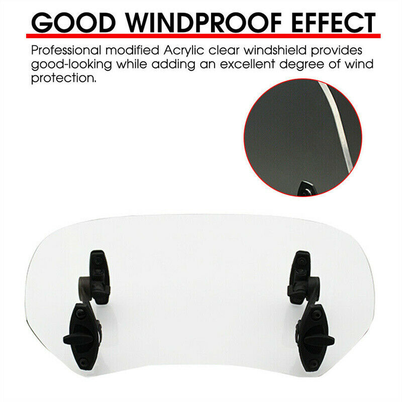Universal Clip On Adjustable Screen Windscreen Windshield Spoiler Air Deflector