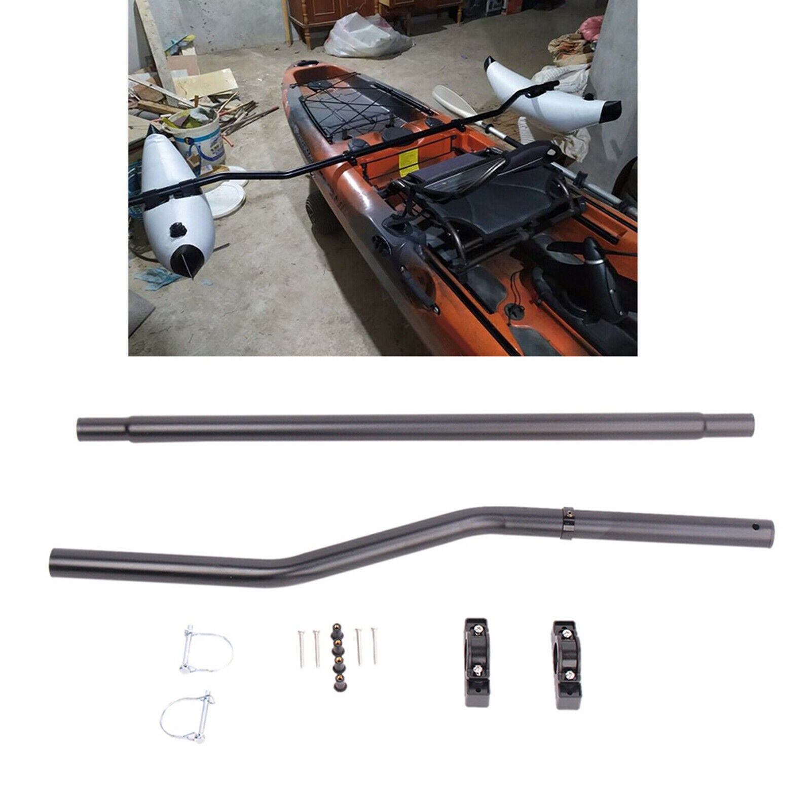 Kayak Inflatable Floats Stabilizer Outrigger Arms Pole Kit with Hardware