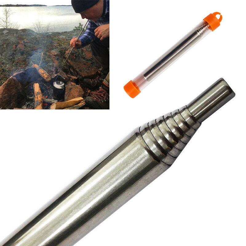 Outdoor Camping Survival Stainless Steel Blow Fire Tube Portable Fire Starter