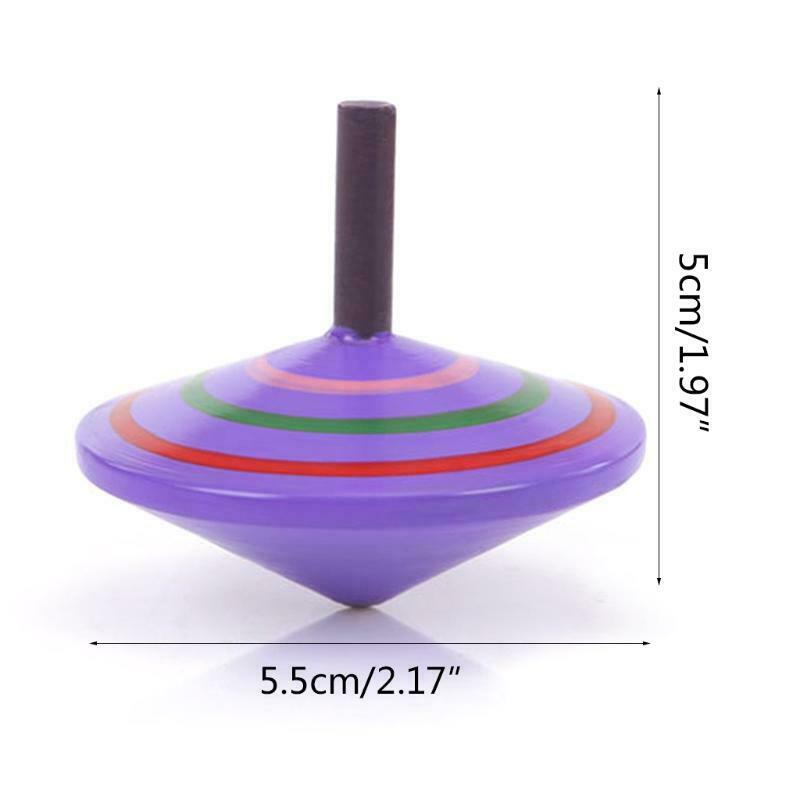 3Pcs/Set Handmade Painted Wooden Spinning Tops Educational Toys Gift for Kids
