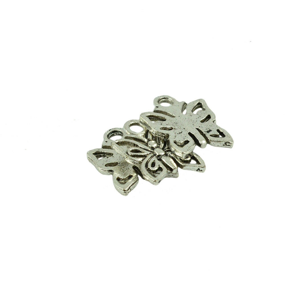 100 Pieces Filigree Hollow Butterfly Charms Hanging Jewelry
