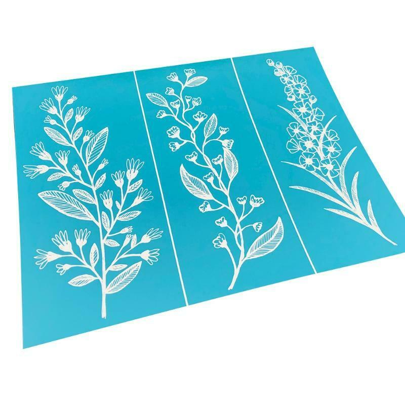 Leaf Flower Self-Adhesive Silk Screen Printing Stencil Painting T-Shirt Textile