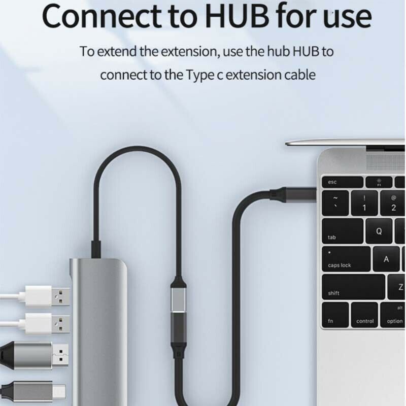 90 degree 2M Type C Extension Cable USB3.1 Male to Female Fast Charger Data10Gbp