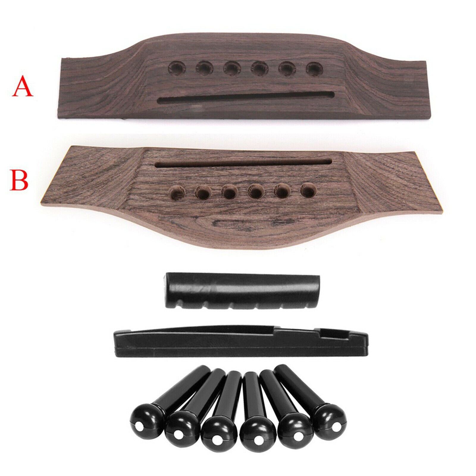 Wooden Classical Guitar Bridge Pins Nut Saddle Repairing Kit Accessories