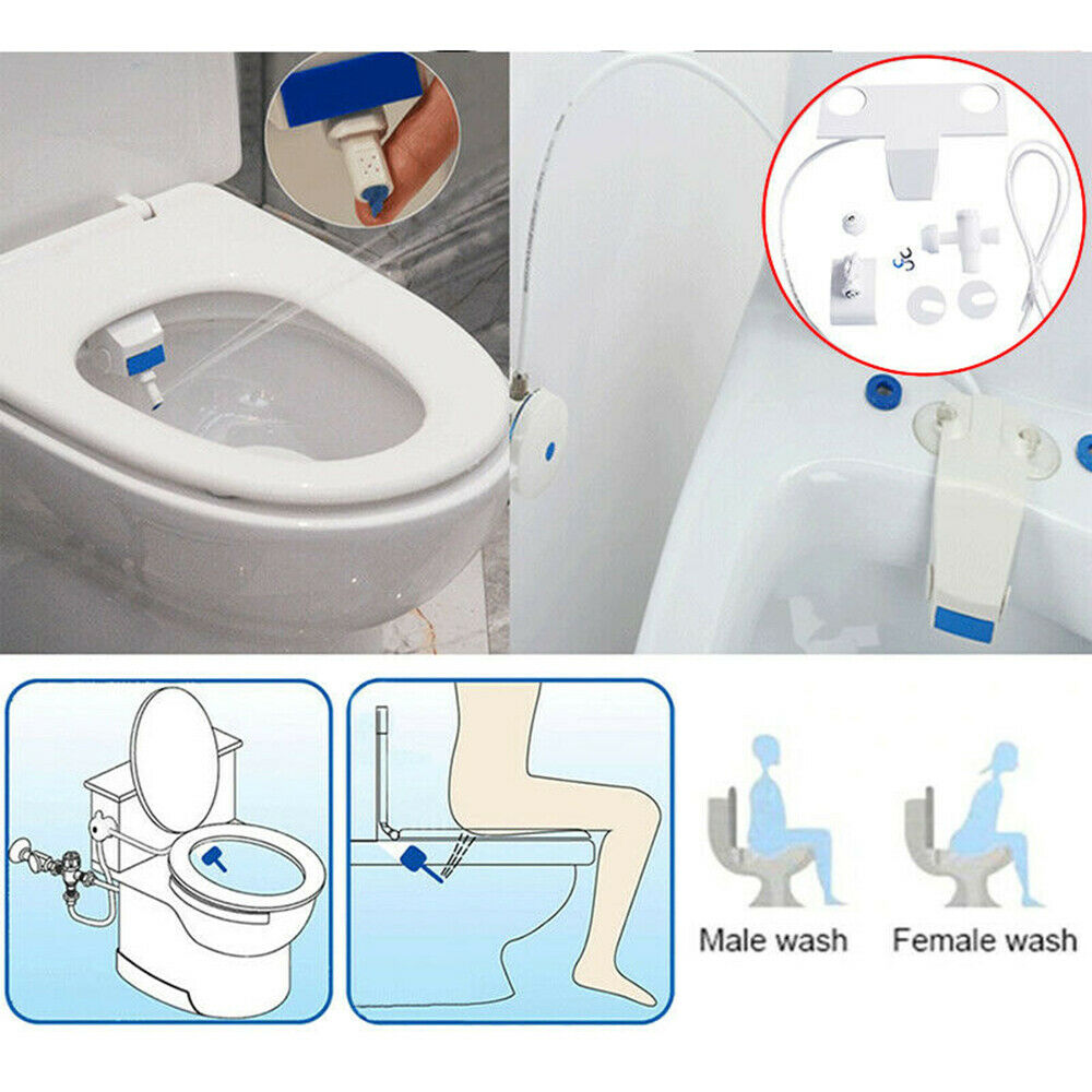 Bathroom Bidet Toilet Fresh Water Spray Clean Seat Non-Electric Kit Attachment